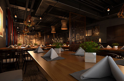 翠屏简约大气中式风格餐厅设计装修效果图
